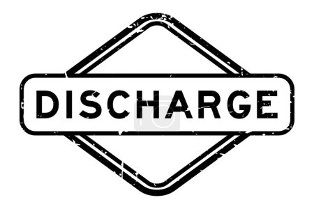 Illustration for Grunge black discharge word rubber seal stamp on white background - Royalty Free Image