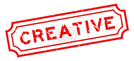 Ilustración de Grunge rojo palabra creativa sello de goma sobre fondo blanco - Imagen libre de derechos