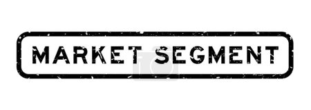 Illustration for Grunge black market segment word square rubber seal stamp on white background - Royalty Free Image