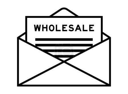 Illustration for Envelope and letter sign with word wholesale as the headline - Royalty Free Image