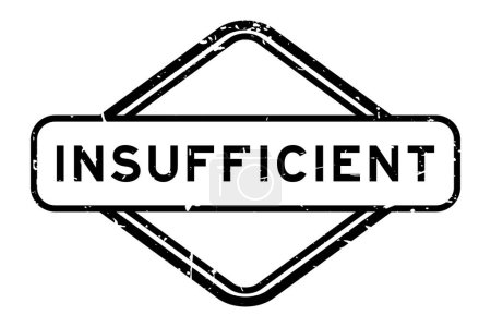 Ilustración de Grunge black insufficient word rubber seal stamp on white background - Imagen libre de derechos