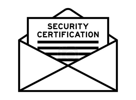 Téléchargez les illustrations : Envelope and letter sign with word security certification as the headline - en licence libre de droit