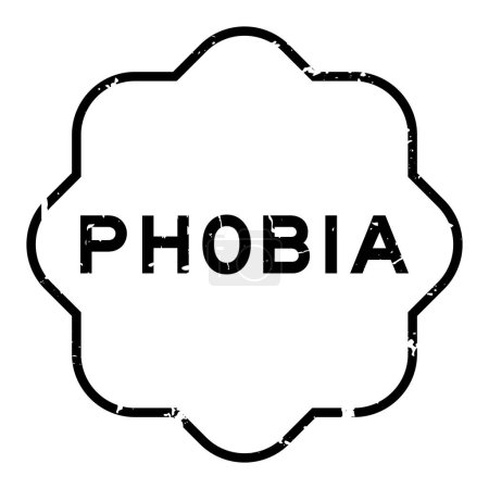 Ilustración de Grunge black phobia word rubber seal stamp on white background - Imagen libre de derechos
