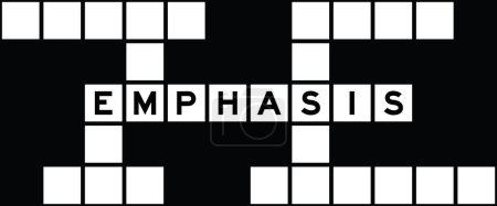 Téléchargez les illustrations : Alphabet letter in word emphasis on crossword puzzle background - en licence libre de droit