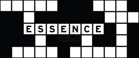 Ilustración de Alphabet letter in word essence on crossword puzzle background - Imagen libre de derechos