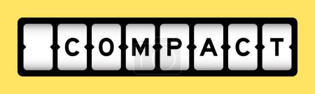 Ilustración de Black color in word compact on slot banner with yellow color background - Imagen libre de derechos