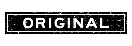 Illustration for Grunge black original word square rubber seal stamp on white background - Royalty Free Image