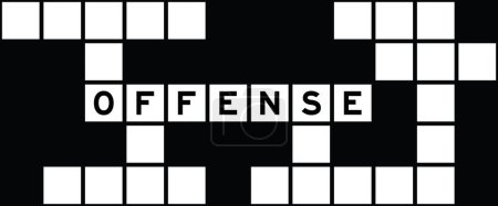 Ilustración de Letra del alfabeto en ofensiva de palabra en el fondo del crucigrama - Imagen libre de derechos