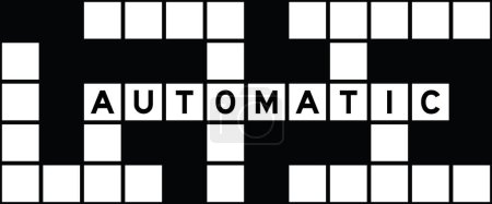 Illustration for Alphabet letter in word automatic on crossword puzzle background - Royalty Free Image