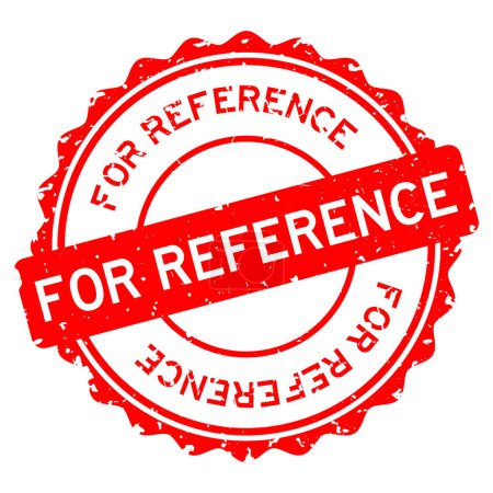 Ilustración de Grunge rojo para palabra de referencia sello de goma redonda sobre fondo blanco - Imagen libre de derechos