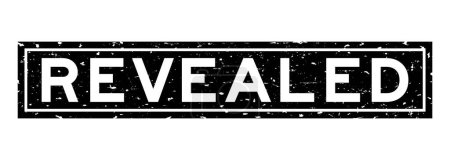 Ilustración de Grunge negro reveló sello de sello de goma cuadrada palabra sobre fondo blanco - Imagen libre de derechos