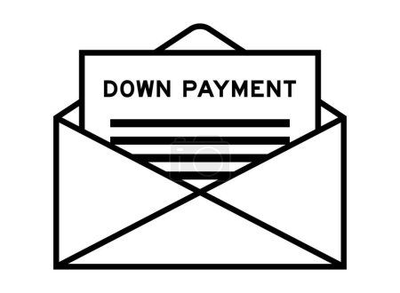 Illustration for Envelope and letter sign with word down payment as the headline - Royalty Free Image
