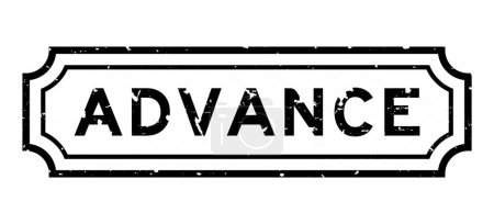 Ilustración de Sello de goma de palabra avanzada Grunge negro sobre fondo blanco - Imagen libre de derechos