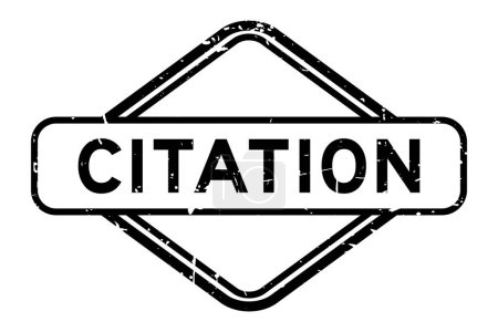 Illustration for Grunge black citation word rubber seal stamp on white background - Royalty Free Image
