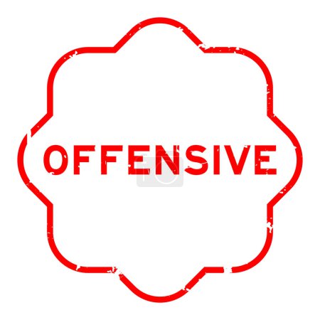 Ilustración de Grunge palabra ofensiva roja sello de goma sobre fondo blanco - Imagen libre de derechos