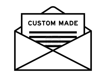 Illustration for Envelope and letter sign with word custom made as the headline - Royalty Free Image