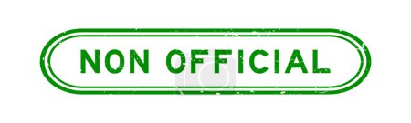 Téléchargez les illustrations : Grunge vert non officiel mot cachet en caoutchouc timbre sur fond blanc - en licence libre de droit