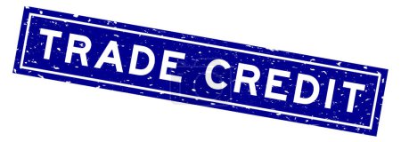 Téléchargez les illustrations : Grunge bleu commercial mot de crédit carré cachet en caoutchouc sur fond blanc - en licence libre de droit