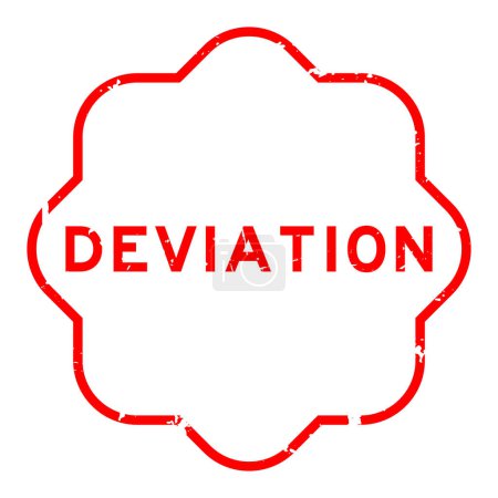 Ilustración de Grunge palabra desviación roja sello de goma sobre fondo blanco - Imagen libre de derechos