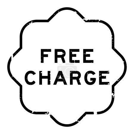 Téléchargez les illustrations : Grunge noir mot de charge gratuit tampon de joint en caoutchouc sur fond blanc - en licence libre de droit