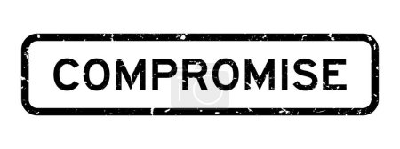 Illustration for Grunge black compromise word square rubber seal stamp on white background - Royalty Free Image