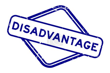 Ilustración de Grunge azul desventaja palabra sello de goma sobre fondo blanco - Imagen libre de derechos