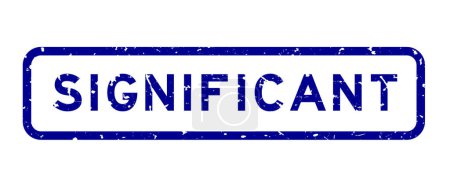 Ilustración de Grunge azul palabra significativa sello de goma cuadrada sobre fondo blanco - Imagen libre de derechos