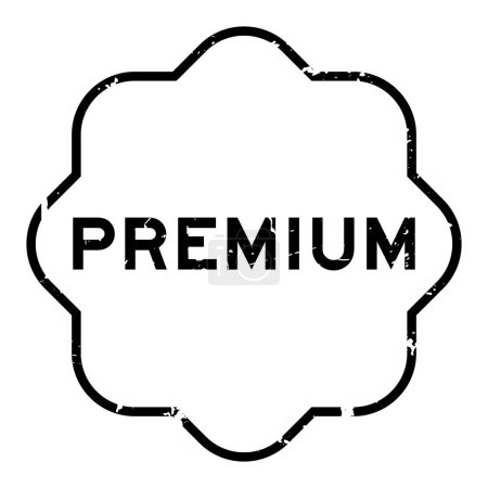 Ilustración de Sello de sello de goma de palabra premium Grunge negro sobre fondo blanco - Imagen libre de derechos