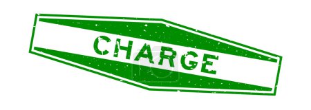 Ilustración de Grunge palabra carga verde sello de goma hexágono sobre fondo blanco - Imagen libre de derechos