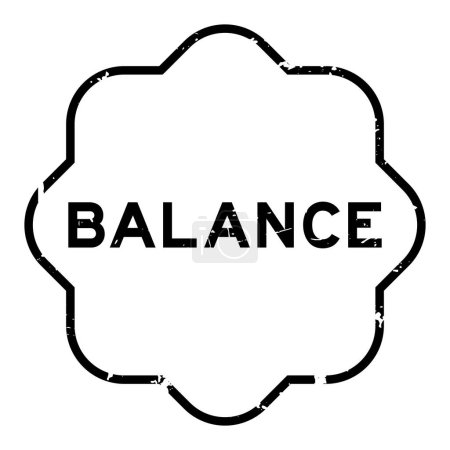 Illustration for Grunge black balance word rubber seal stamp on white background - Royalty Free Image