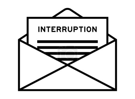 Illustration for Envelope and letter sign with word interruption as the headline - Royalty Free Image