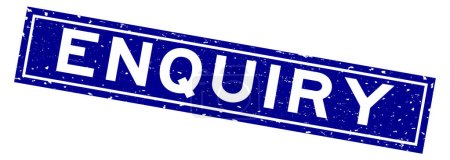 Ilustración de Grunge azul palabra de consulta sello de goma cuadrada sello sobre fondo blanco - Imagen libre de derechos