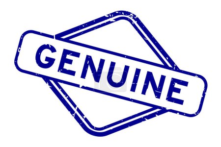 Téléchargez les illustrations : Grunge bleu véritable mot cachet en caoutchouc sur fond blanc - en licence libre de droit