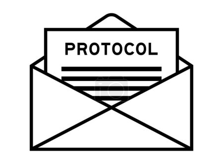 Téléchargez les illustrations : Enveloppe et lettre signe avec le protocole Word comme titre - en licence libre de droit