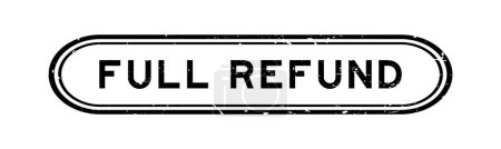 Illustration for Grunge black full refund word rubber seal stamp on white background - Royalty Free Image