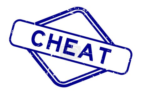 Illustration for Grunge blue word rubber seal stamp cheat on white background - Royalty Free Image