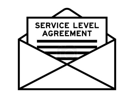 Illustration for Envelope and letter sign with word service level agreement as the headline - Royalty Free Image