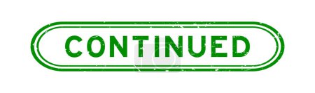 Ilustración de Grunge verde palabra continua sello de goma sobre fondo blanco - Imagen libre de derechos