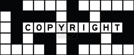 Ilustración de Letra del alfabeto en palabra copyright sobre crucigrama fondo - Imagen libre de derechos