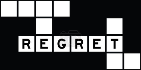 Ilustración de Letra del alfabeto en la palabra arrepentimiento en el fondo del crucigrama - Imagen libre de derechos