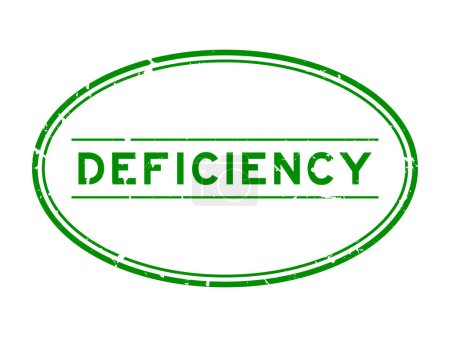 Illustration for Grunge green deficiency word rubber seal stamp on white background - Royalty Free Image