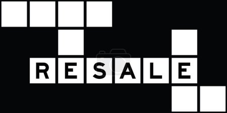 Alphabet Buchstabe in Wort Weiterverkauf auf Kreuzworträtsel Hintergrund
