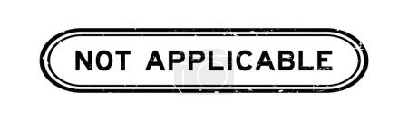 Illustration for Grunge black not applicable word rubber seal stamp on white background - Royalty Free Image