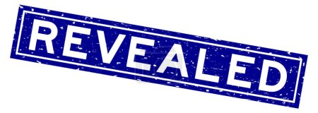 Ilustración de Grunge azul palabra revelada sello de goma cuadrada sobre fondo blanco - Imagen libre de derechos
