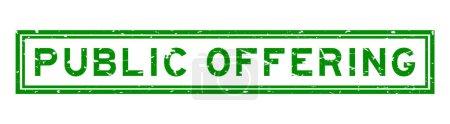 Téléchargez les illustrations : Grunge vert public offrant mot carré cachet en caoutchouc timbre sur fond blanc - en licence libre de droit