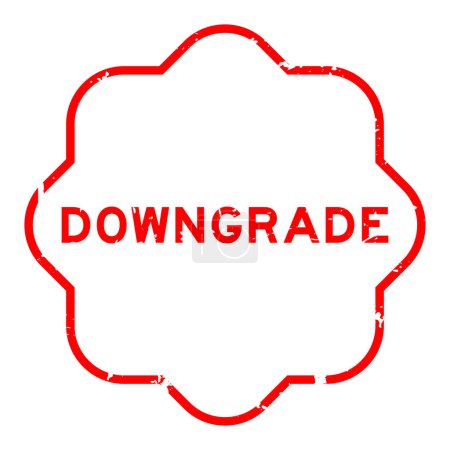 Téléchargez les illustrations : Grunge rouge dégradé mot caoutchouc sceau timbre sur fond blanc - en licence libre de droit