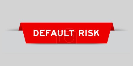 Illustration for Red color inserted label with word default risk on gray background - Royalty Free Image