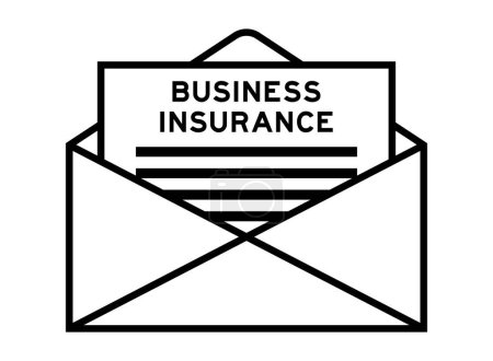 Illustration for Envelope and letter sign with word buisness insurance as the headline - Royalty Free Image