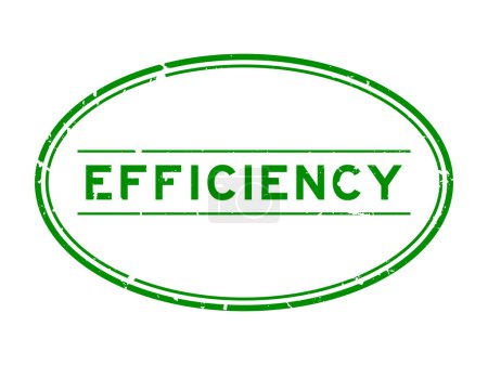 Illustration for Grunge green efficiency word rubber seal stamp on white background - Royalty Free Image