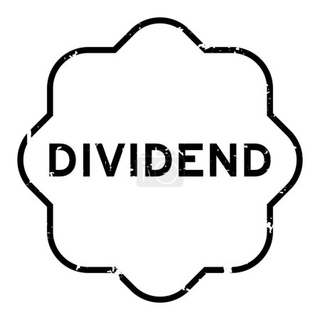 Ilustración de Grunge palabra de dividendo negro sello de goma sobre fondo blanco - Imagen libre de derechos